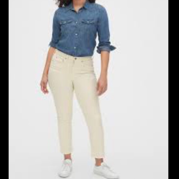GAP Denim - GAP Cream Cigarette Jeans